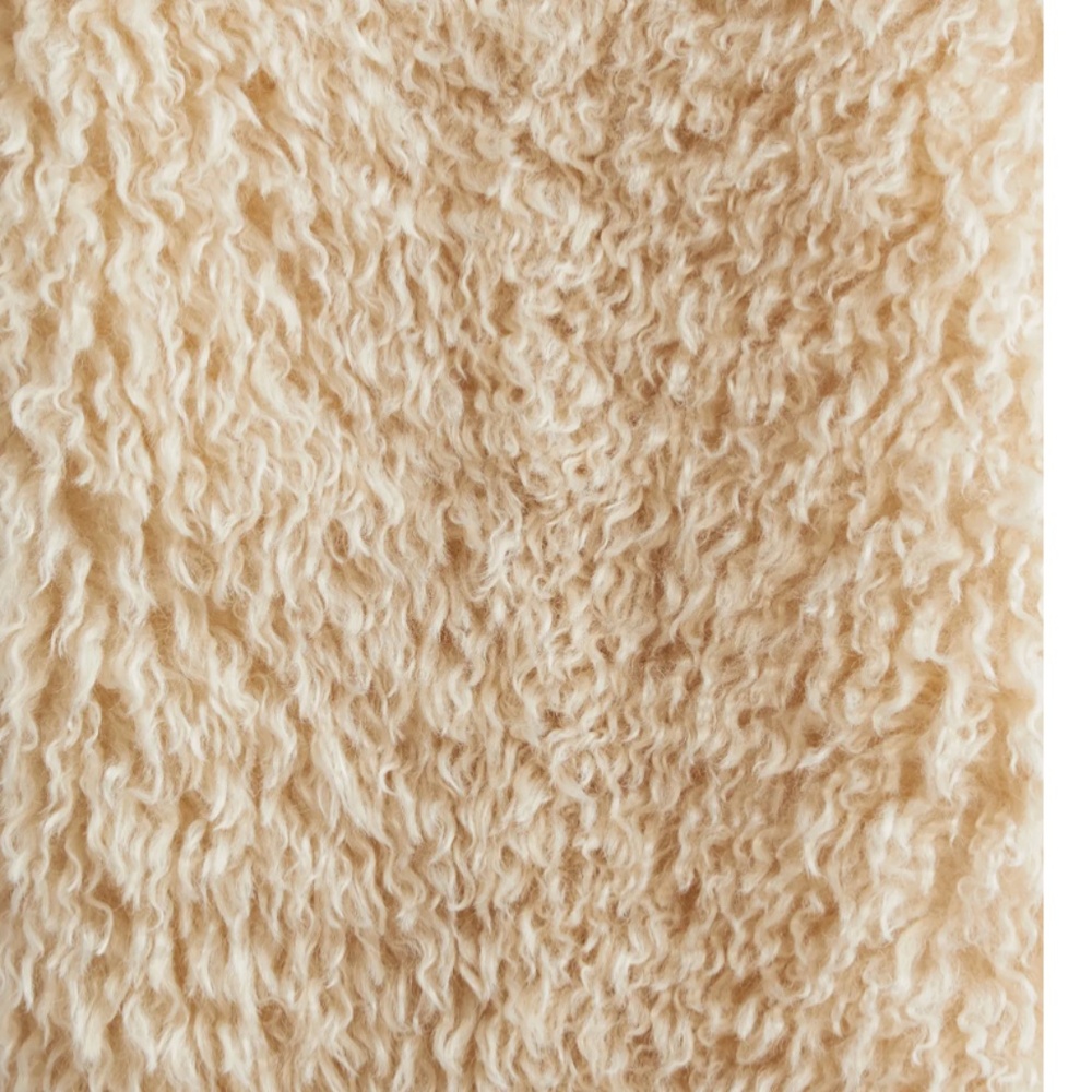 Stand Studio sz 36 4  ivory Carolina Coat faux fur curl nwt - Picture 3 of 11